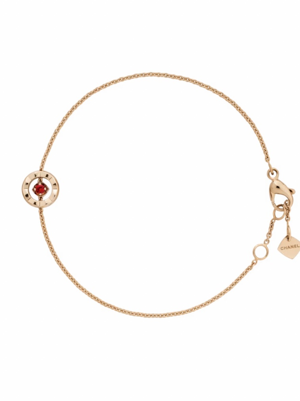 Chanel Coco bracelet with Ruby & gold.